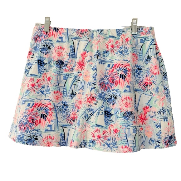 Cotton Skort Lilly Pulitzer Sea To Shining Sea Fireworks Madison Size Medium - Picture 6 of 10